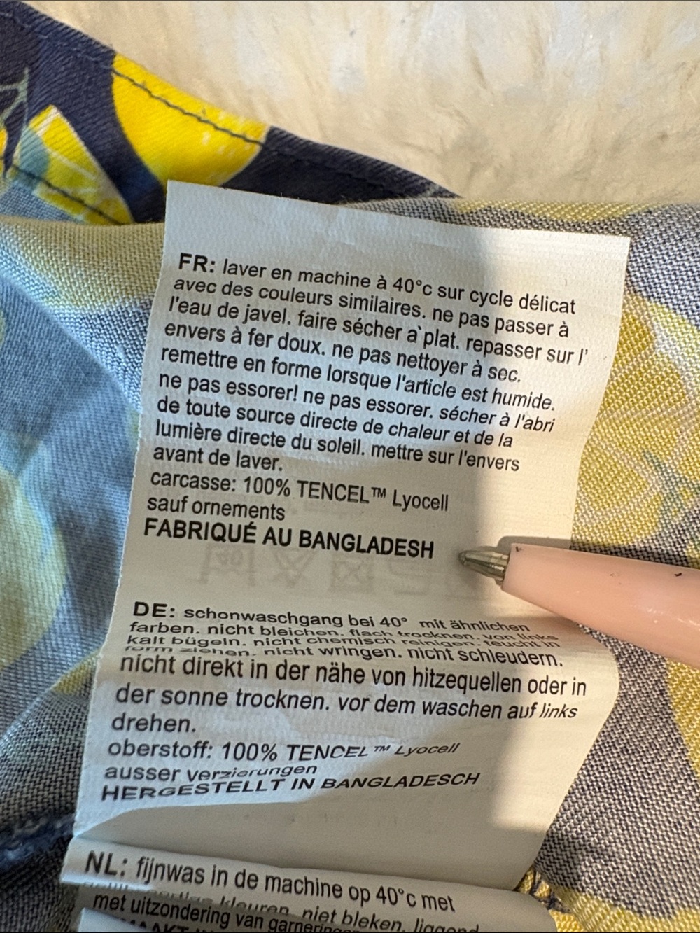 Mountain Warehouse Lemon Print Summer Dress | Blue Yellow Sundress - Picture 8 of 8